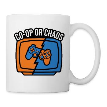 Koop oder Chaos – Gamer-Controller - Tasse - Weiß - Rechts