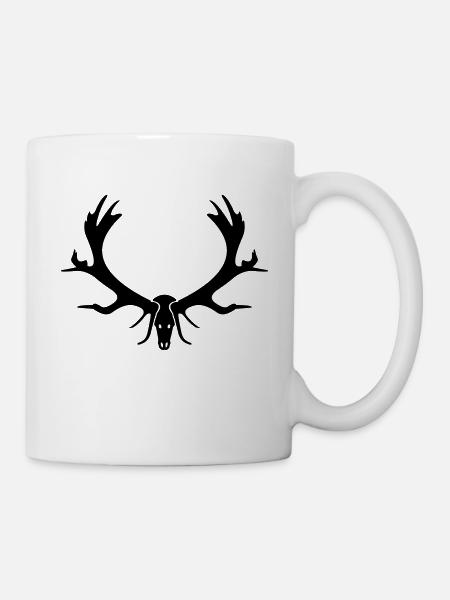 Geweih - Tasse - Weiß