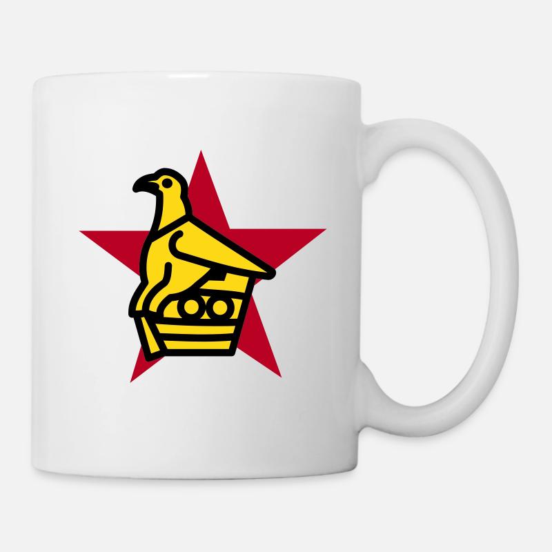 Zimbabwe Bird & Star - Mug - white