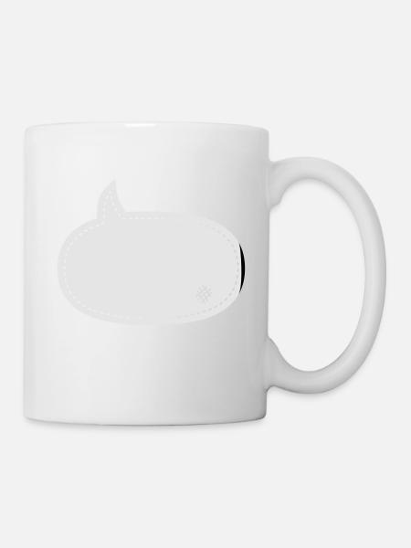 speech balloon patch - Mug - white