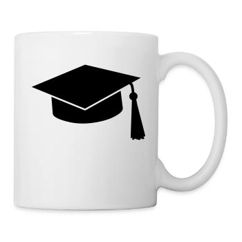 graduation hat - Mug blanc - blanc - Droite