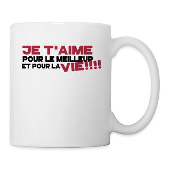 Aimer pour la vie - Mug blanc - blanc - Droite
