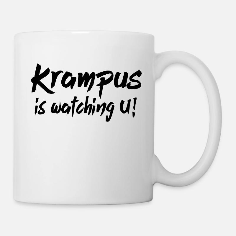 Krampus is watching U - Tasse - Weiß