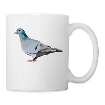 Hohltaube - Tasse - Weiß - Rechts
