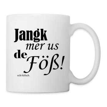 Jang mer us de Föß! - Tasse - Weiß - Rechts