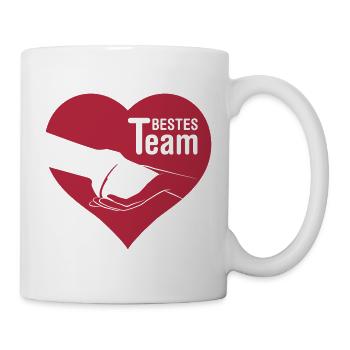 Bestes Team - Tasse - Weiß - Rechts