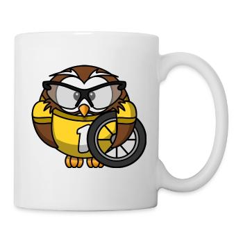 Motorcross Vogel - Tasse - Weiß - Rechts