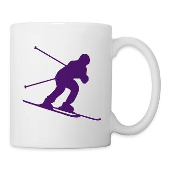 skiing downhill - Tasse - Weiß - Rechts