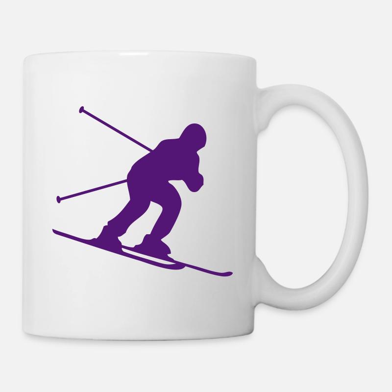 skiing downhill - Tasse - Weiß