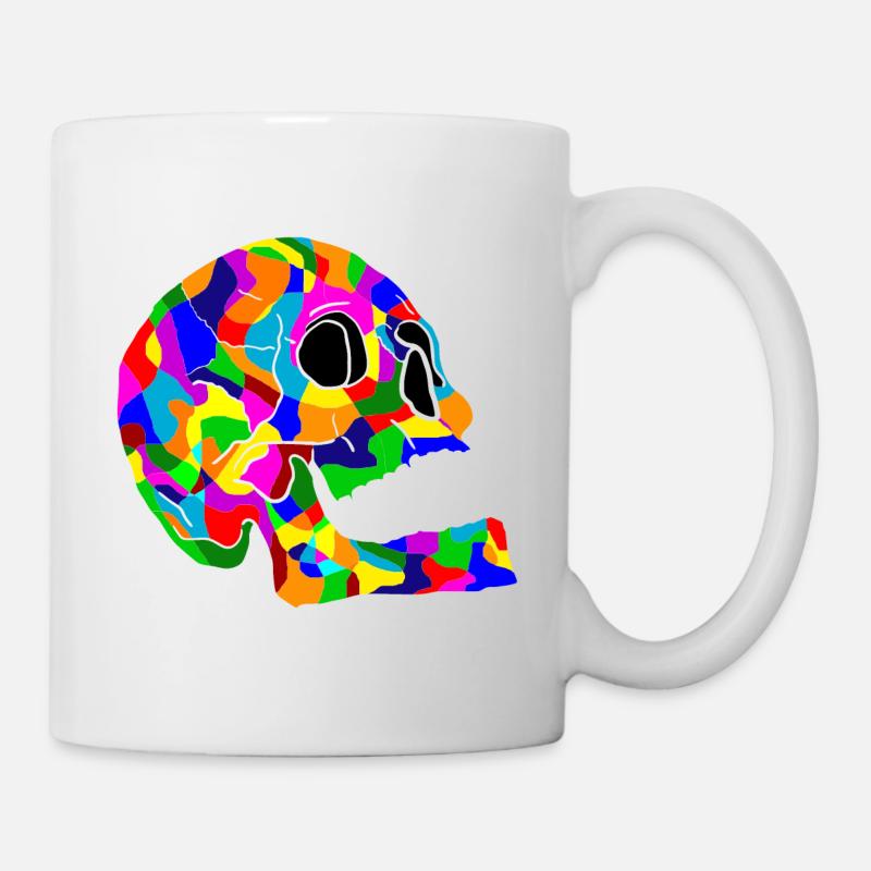 Colorful skull skulls Skull - Mug - white