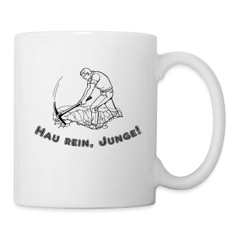 Hau rein - Tasse - Weiß - Rechts