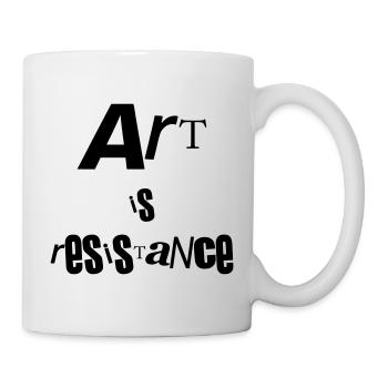 art is resistance - Mug blanc - blanc - Droite