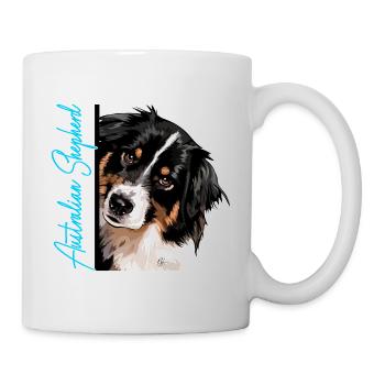 AUSTRALIAN SHEPHERD DA Wilsigns Dog Aussie - Mug - white - Right