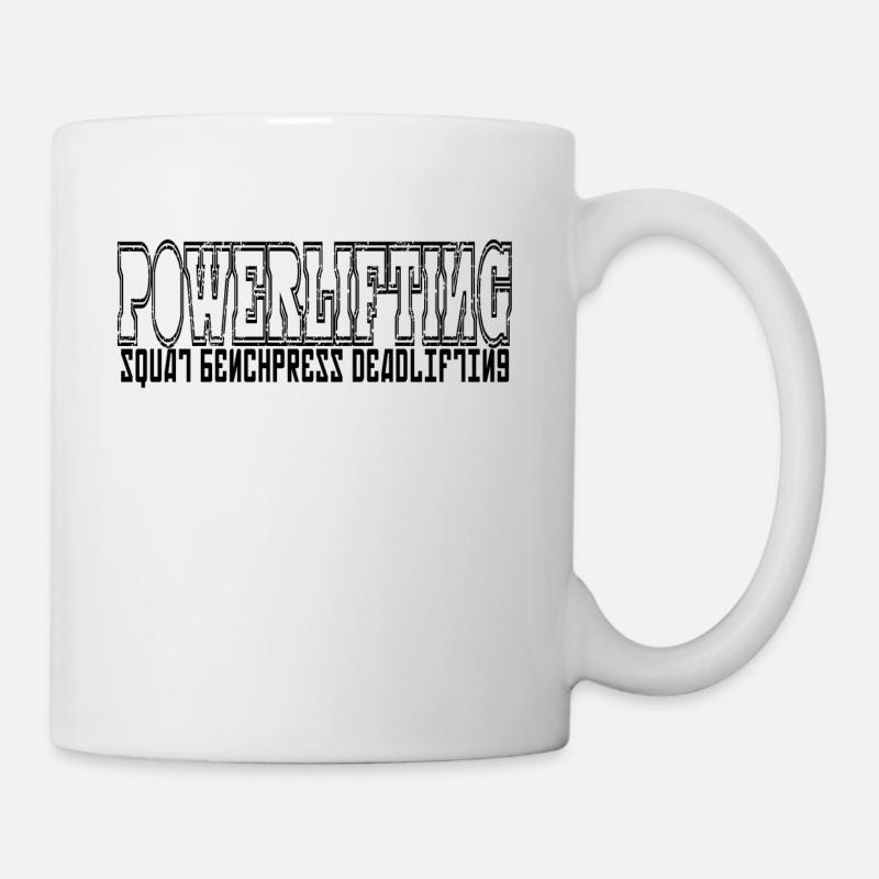 einfacher Kraftdreikampf - Tasse - Weiß