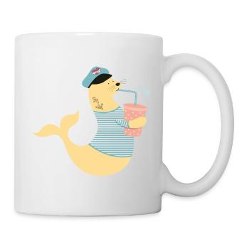 THIRSTY SEAL - Tasse - Weiß - Rechts