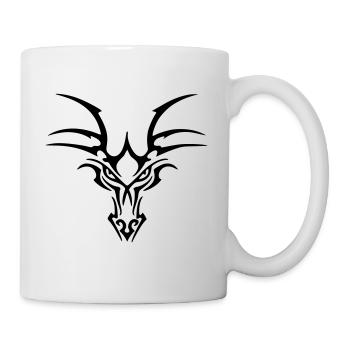 Tribal Dragon Head - Tasse - Weiß - Rechts