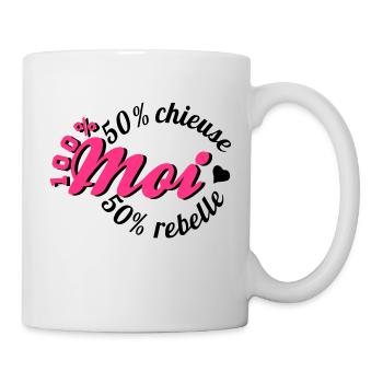 Moi, Chieuse et Rebelle à la fois.  - Mug blanc - blanc - Droite