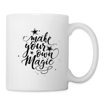 make your own magic black - Tasse - Weiß - Rechts