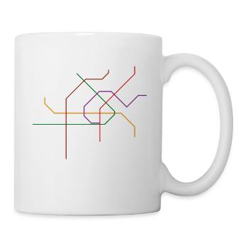 Viennese subway network - Mug - white - Right