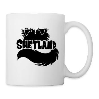 Silhouette Shetland - Noir - Mug blanc - blanc - Droite