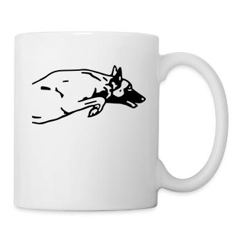 Malinois Hund - Tasse - Weiß - Rechts