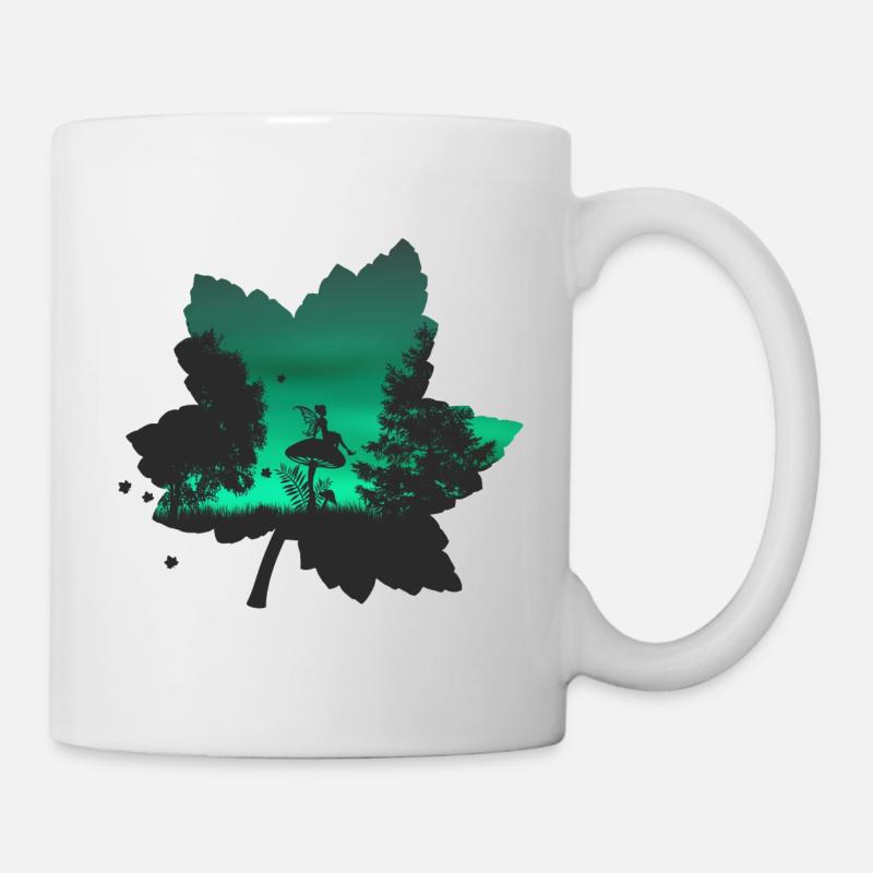 Waldelfe grün - Tasse - Weiß
