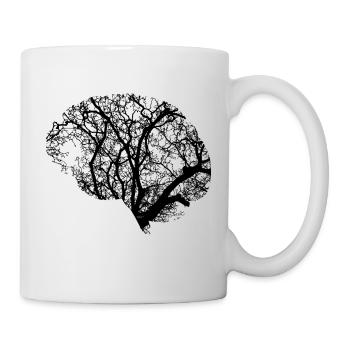 Gehirn Illustration - Tasse - Weiß - Rechts