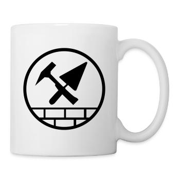 Bricklayer, bricklayer, bricklayer, concrete, craftsmen, wall - Mug - white - Right