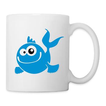 fish fisch - Tasse - Weiß - Rechts