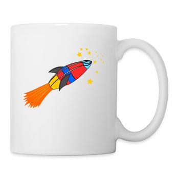fusée - Mug blanc - blanc - Droite