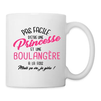 Princesse et boulangère - Mug blanc - blanc - Droite