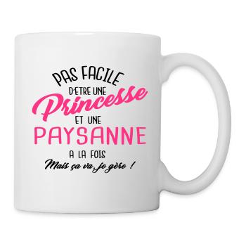 Princesse et paysanne - Mug blanc - blanc - Droite