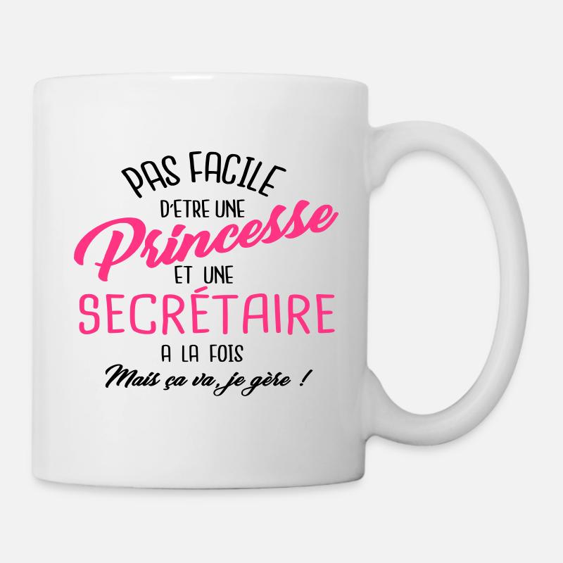 Princesse et secrétaire - Mug blanc - blanc