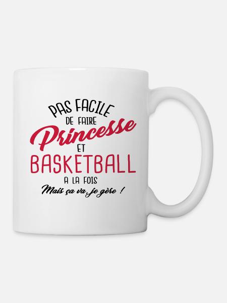 Princesse et basketball - Mug blanc - blanc