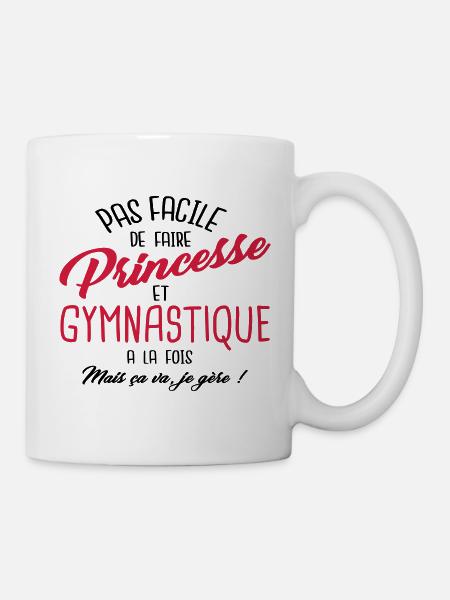 Princesse et gymnastique - Mug blanc - blanc