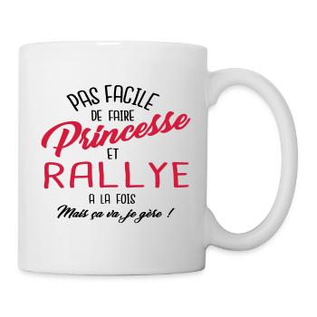 Princesse et rallye - Mug blanc - blanc - Droite