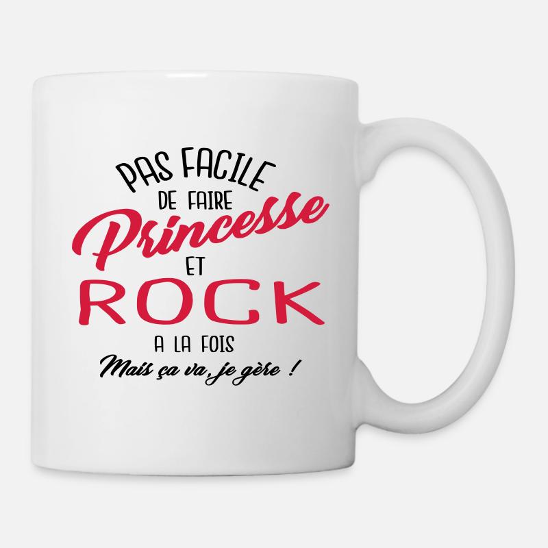 Princesse et rock - Mug blanc - blanc