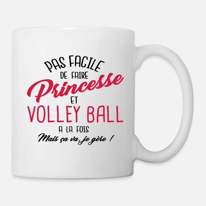Princesse et volley ball - Mug blanc - blanc