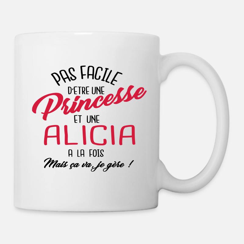 Princesse et Alicia - Mug blanc - blanc