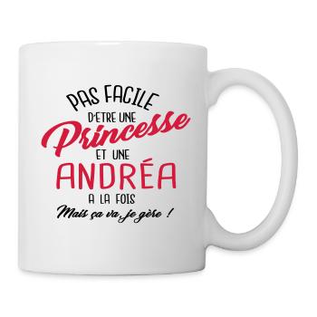 Princesse et Andréa - Mug blanc - blanc - Droite