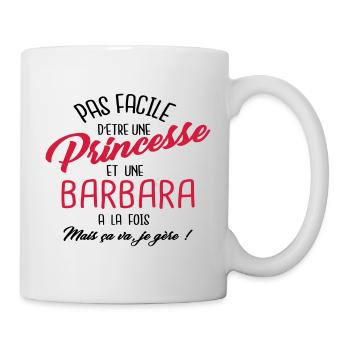 Princesse et Barbara - Mug blanc - blanc - Droite