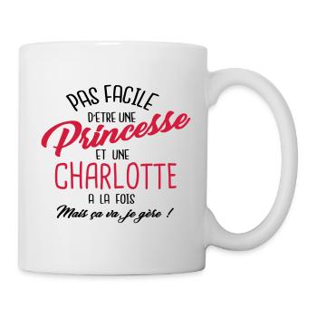 Princesse et Charlotte - Mug blanc - blanc - Droite