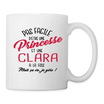 Princesse et Clara - Mug blanc - blanc - Droite