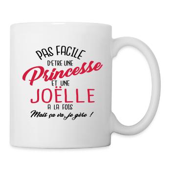 Princesse et Joëlle - Mug blanc - blanc - Droite