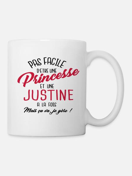 Princesse et Justine - Mug blanc - blanc