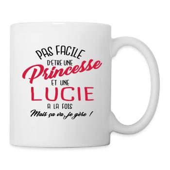 Princesse et Lucie - Mug blanc - blanc - Droite