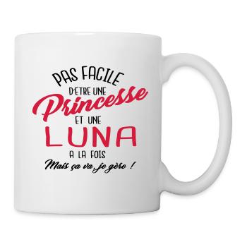 Princesse et Luna - Mug blanc - blanc - Droite