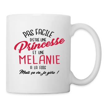 Princesse et Melanie - Mug blanc - blanc - Droite