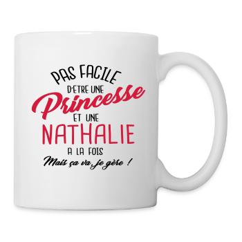 Princesse et Nathalie - Mug blanc - blanc - Droite