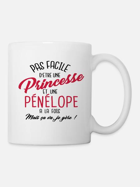Princesse et Pénélope - Mug blanc - blanc